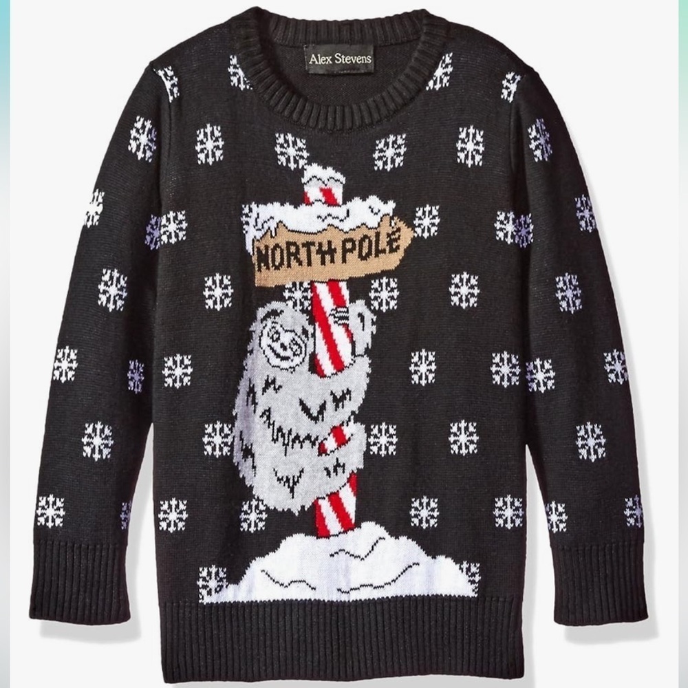 🖤 Alex Stevens Boys' Sloth Pole Sweater